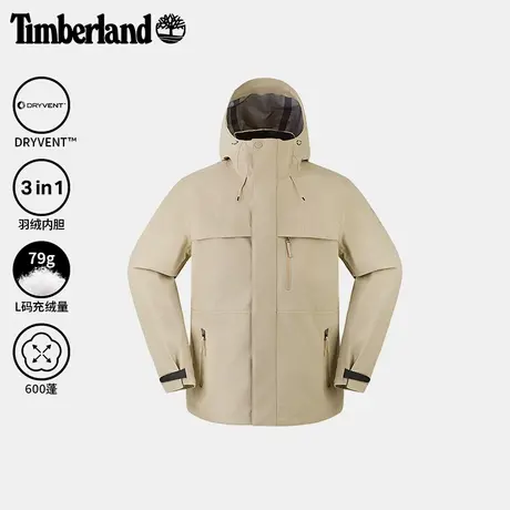 Timberland添柏岚官方男装冲锋衣羽绒三合一防水工壳保暖|A2M6X图片