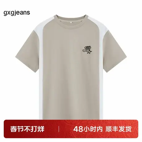 gxg jeans男装夏季新款时尚潮流圆领短袖T恤图片