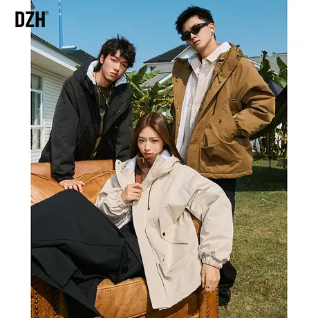 男士羊羔毛棉服男款情侣冲锋衣外套男冬季2023新款美式棉衣防风衣商品大图