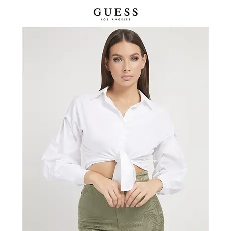 GUESS女士舒适慵懒短款衬衫-W2GH61WDXM0商品大图
