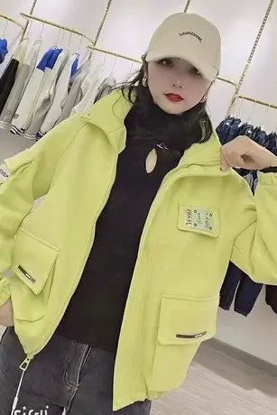 早春外套2023年新款女韩版时尚短款工装上衣棒球服学生春秋风衣潮商品大图