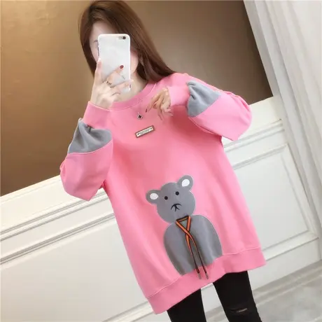 设计感小众卫衣女春秋季韩版宽松大码中长款薄款ins上衣服外套潮图片