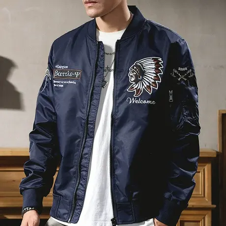 2022冬新款保暖男士夹克简约纯色帅气百搭休闲大码防风外套夹克男图片