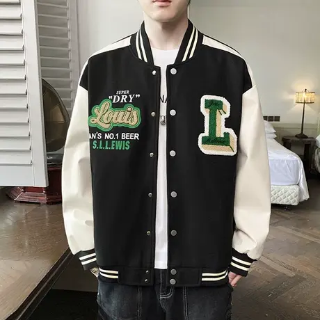 潮牌棒球衣服外套男士夹克春天男装春装情侣装春秋款2024新款春季商品大图
