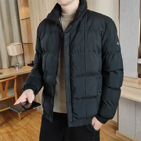 棉衣外套男冬季加厚棉袄新款2021保暖运动立领工装羽绒棉服短款潮商品大图