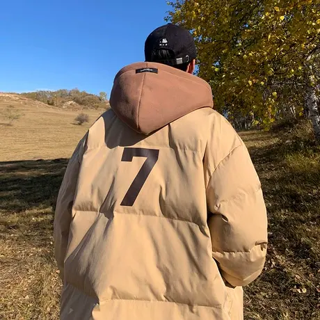 假两件棉服男冬季保暖加厚连帽棉衣oversize潮流情侣休闲棉袄外套商品大图