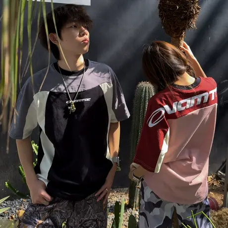 Nuthink美式潮牌情侣装t恤男潮高街情侣短袖潮流宽松半袖上衣春季商品大图