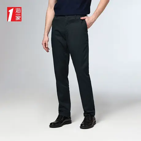 海一家舒适微弹长裤2023夏季新款中腰商务职业休闲裤男图片