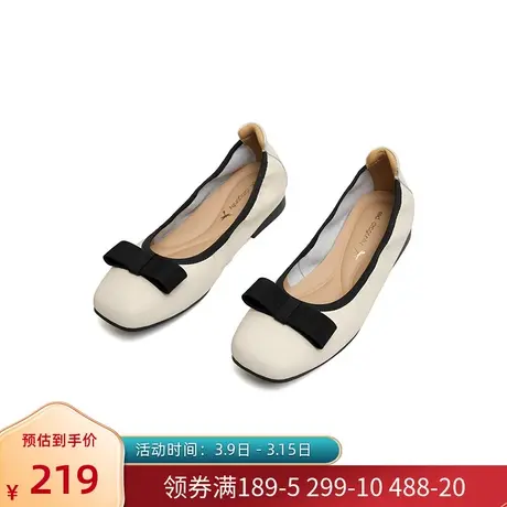 红蜻蜓女鞋2024春季新款真皮软底休闲舒适居家中老年平底妈妈单鞋图片
