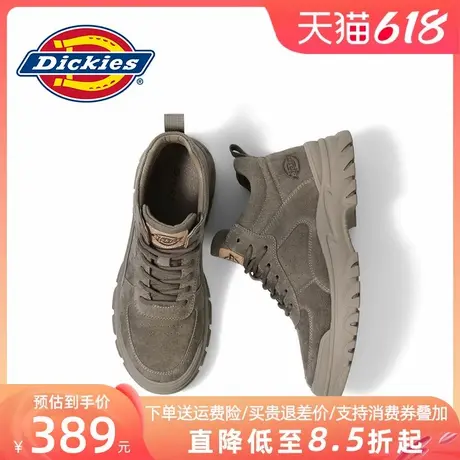Dickies马丁靴男高帮英伦风夏季真皮户外工装靴中帮男靴男士靴子商品大图