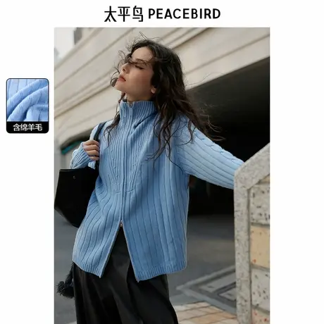 太平鸟Juan Salazar联名冬季新款拉链开衫A1EAE424E图片