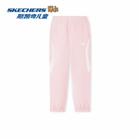 Skechers斯凯奇女童柔软舒适透气梭织长裤女童简约百搭休闲运动裤图片