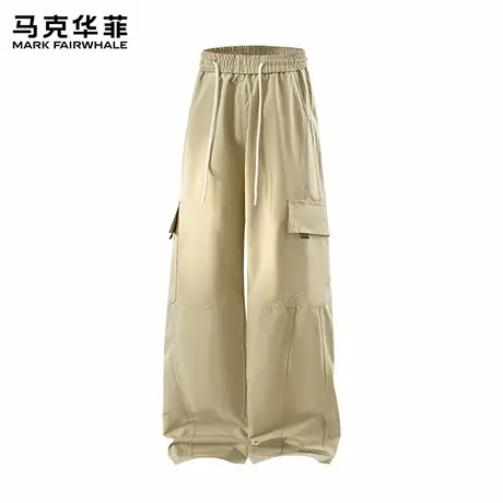 马克华菲男士工装伞兵裤秋季2025新款潮牌直筒阔腿运动休闲裤子X商品大图