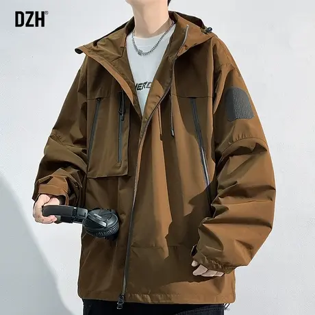 男士美式机能冲锋衣外套男秋季高级感痞帅2023年新款户外工装夹克商品大图