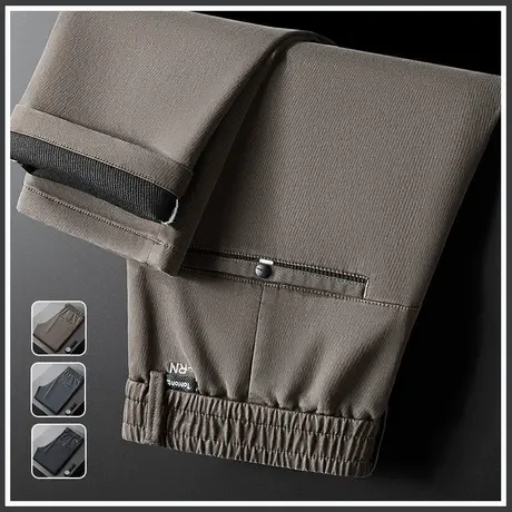 秋冬款2024年新款男士直筒休闲裤子春季小脚商务正装西裤春天男装商品大图