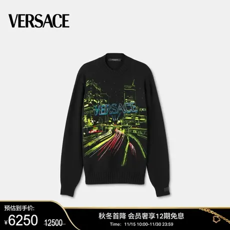 【甄选折扣】VERSACE/范思哲 男士刺绣City Lights套头衫商品大图
