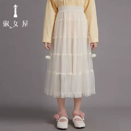 淑女屋官方旗舰店2021冬季新秋蝉系列A字裙冬天裙子半身裙女优雅图片