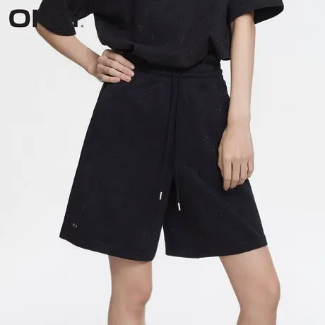 ONLY奥莱春季新款休闲百搭简约烫钻宽松短裤休闲裤女商品大图
