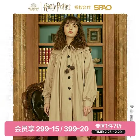 SPAO哈利波特合作系列春季新款女士斗篷式风衣外套SPJTB49D23图片