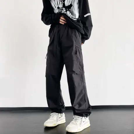 冲锋裤男款春季美式伞兵裤子痞帅潮牌宽松直筒登山裤工装休闲长裤商品大图