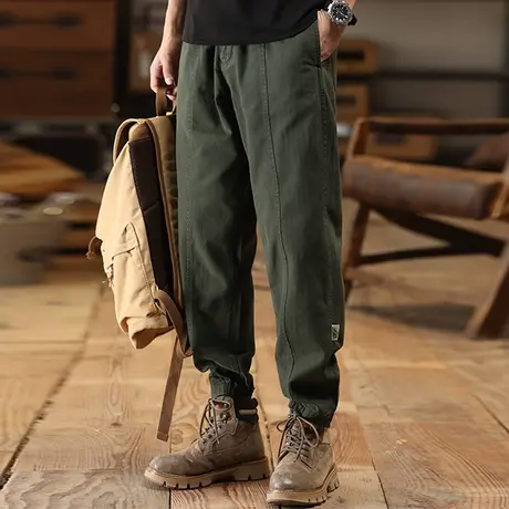 Modi Nick/摩帝尼克新款潮流百搭工装裤新时尚纯棉青年束脚休闲裤商品大图