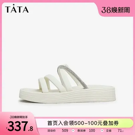 Tata他她厚底拖鞋女外穿软底舒适凉拖女百搭2023夏季新款WNS01BT3商品大图