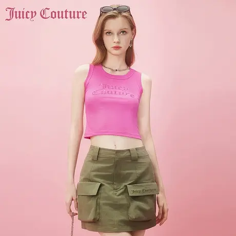 Juicy Couture橘滋2025春夏新款梅子酱活力运动烫水钻修身背心女图片