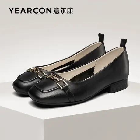 意尔康女鞋官方旗舰店单鞋女休闲百搭乐福鞋一脚蹬断码outlets商品大图