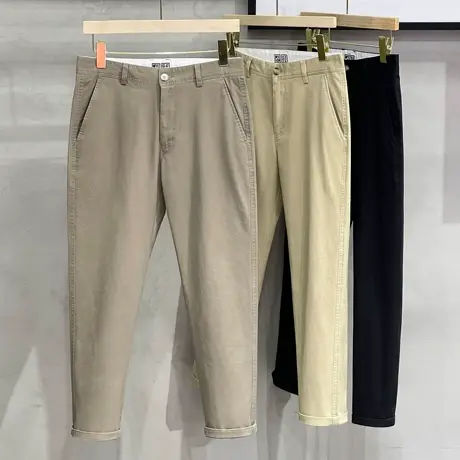 九分直筒裤男春秋2023新款高端商务休闲裤子男士西裤秋冬韩版潮流商品大图