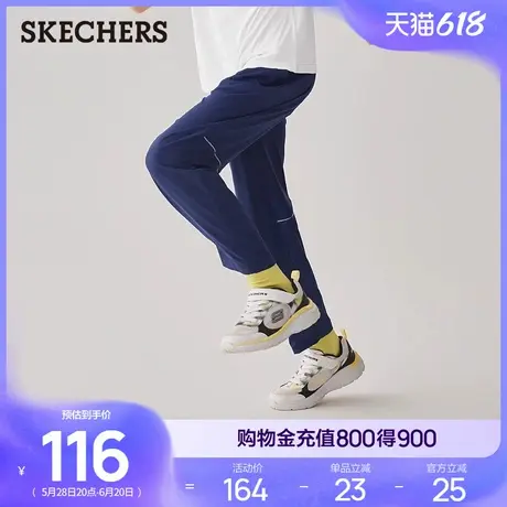 斯凯奇童装夏季男女中大童休闲运动裤柔软舒适长裤轻薄透气直筒裤商品大图