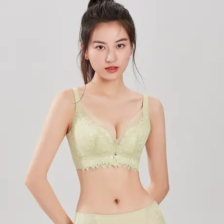 【商场同款】23新品都市丽人玻尿酸柔芯杯莱卡肩带蕾丝聚拢女文胸商品大图