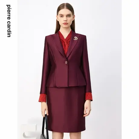 【皮尔卡丹女装】秋季通勤干练修身西服【专柜正品】图片