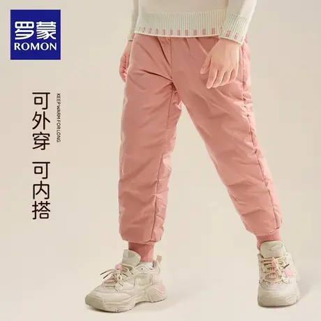 罗蒙儿童轻薄羽绒裤女大童冬季外穿保暖内胆东北冬天内搭加厚长裤商品大图