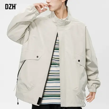 男士工装机能夹克男秋季2023新款休闲立领外套潮高级感痞帅冲锋衣商品大图