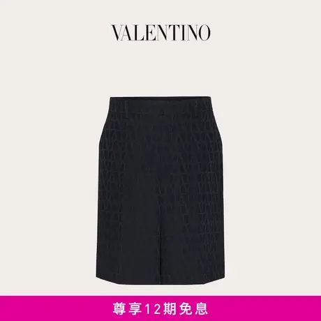 【24期免息】华伦天奴VALENTINO男士V标志真丝百慕大短裤商品大图