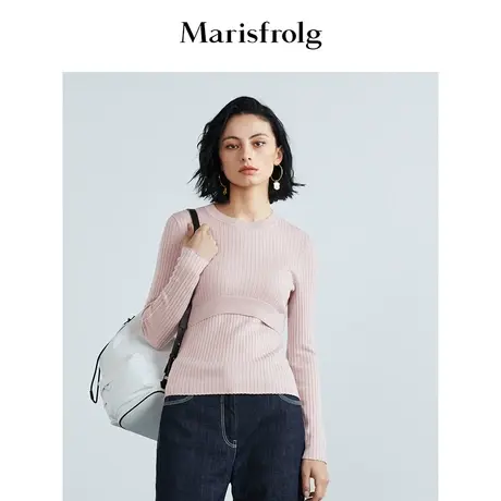 【言选好物】Marisfrolg玛丝菲尔毛针织衫女装时尚气质纯羊毛上衣商品大图