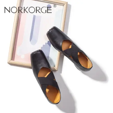 复古黑时装单鞋图片