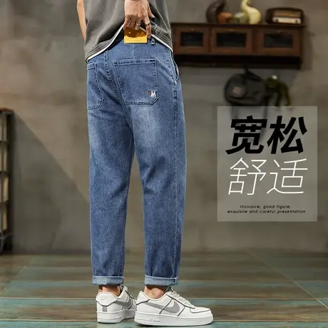 日系港风夏装九分牛仔裤男生休闲男款男裤子夏季薄款男士2024新款商品大图