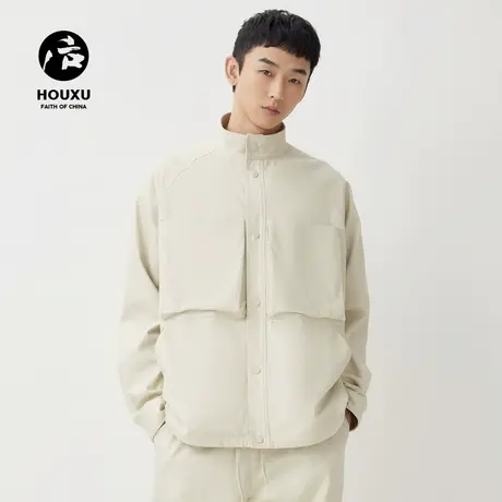 后序夹克男青年2020秋季新款工装风立领潮流宽松连帽oversize外套图片