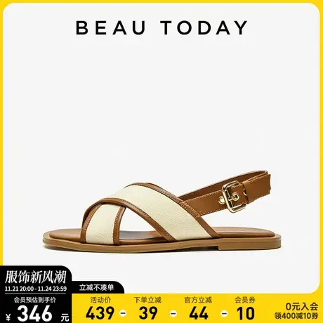 BeauToday凉鞋女款BT罗马凉鞋女新款波西米亚凉鞋法式凉鞋泰国鞋图片