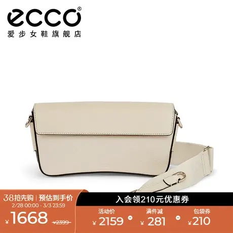 ECCO爱步单肩包女 新款裸色时尚真皮斜挎包信封包 方包9107638商品大图