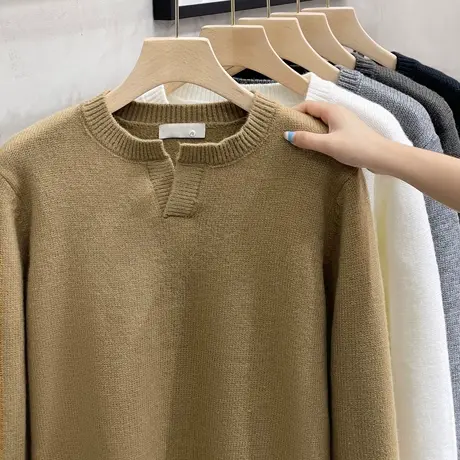 v领毛衣男2023新款潮流个性商务男装上衣内搭男士秋冬打底衫长袖商品大图