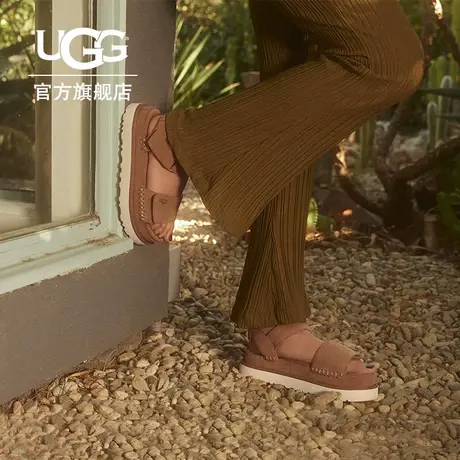 UGG夏季女士凉鞋经典时尚休闲舒适魔术贴平底露趾凉鞋 1117954图片