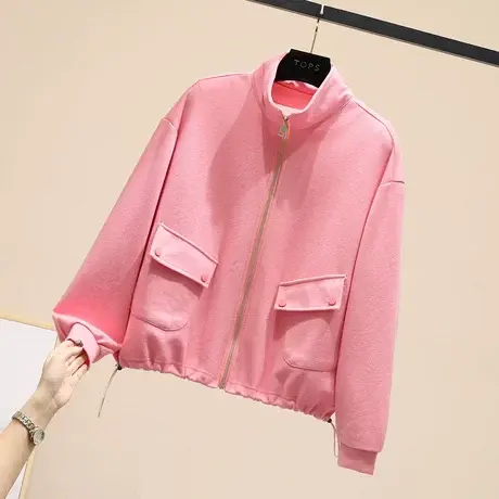 休闲开衫卫衣春款女装2023年新款外套百搭上衣ins潮短款宽松图片