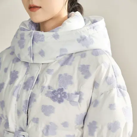 茵曼旗舰店泡芙羽绒服2022年女款新款短款小个子冬装外套轻薄冬天图片