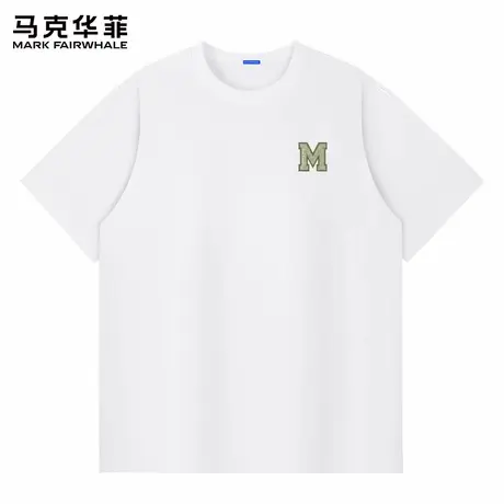 【重磅纯棉】马克华菲潮牌T恤男士夏季短袖上衣宽松字母百搭体恤商品大图