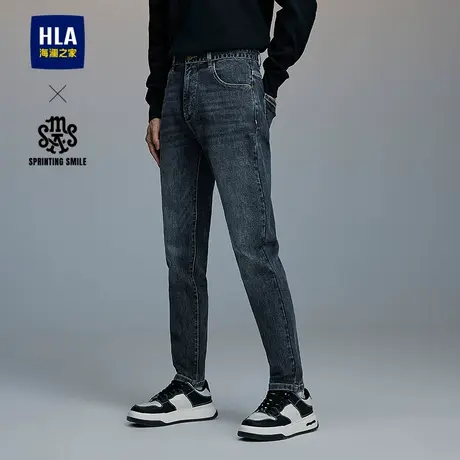HLA/海澜之家SPRINTING SMILE系列牛仔裤25春秋新中腰五袋款裤男图片