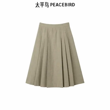 太平鸟女装年冬季新款优雅长百褶裙A1GFE4211图片