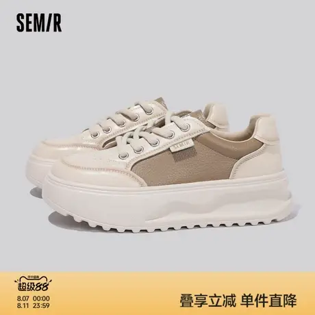 Semir厚底小白鞋女春夏季增高2025新款秋款爆款百搭休闲小众板鞋商品大图