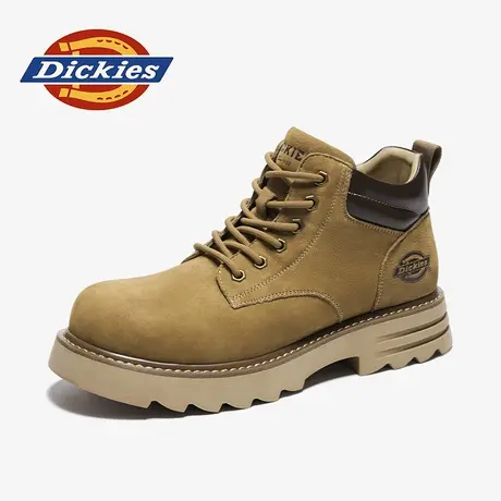 Dickies厚底马丁靴男2025秋冬真皮高帮男皮鞋大头美式复古工装靴商品大图